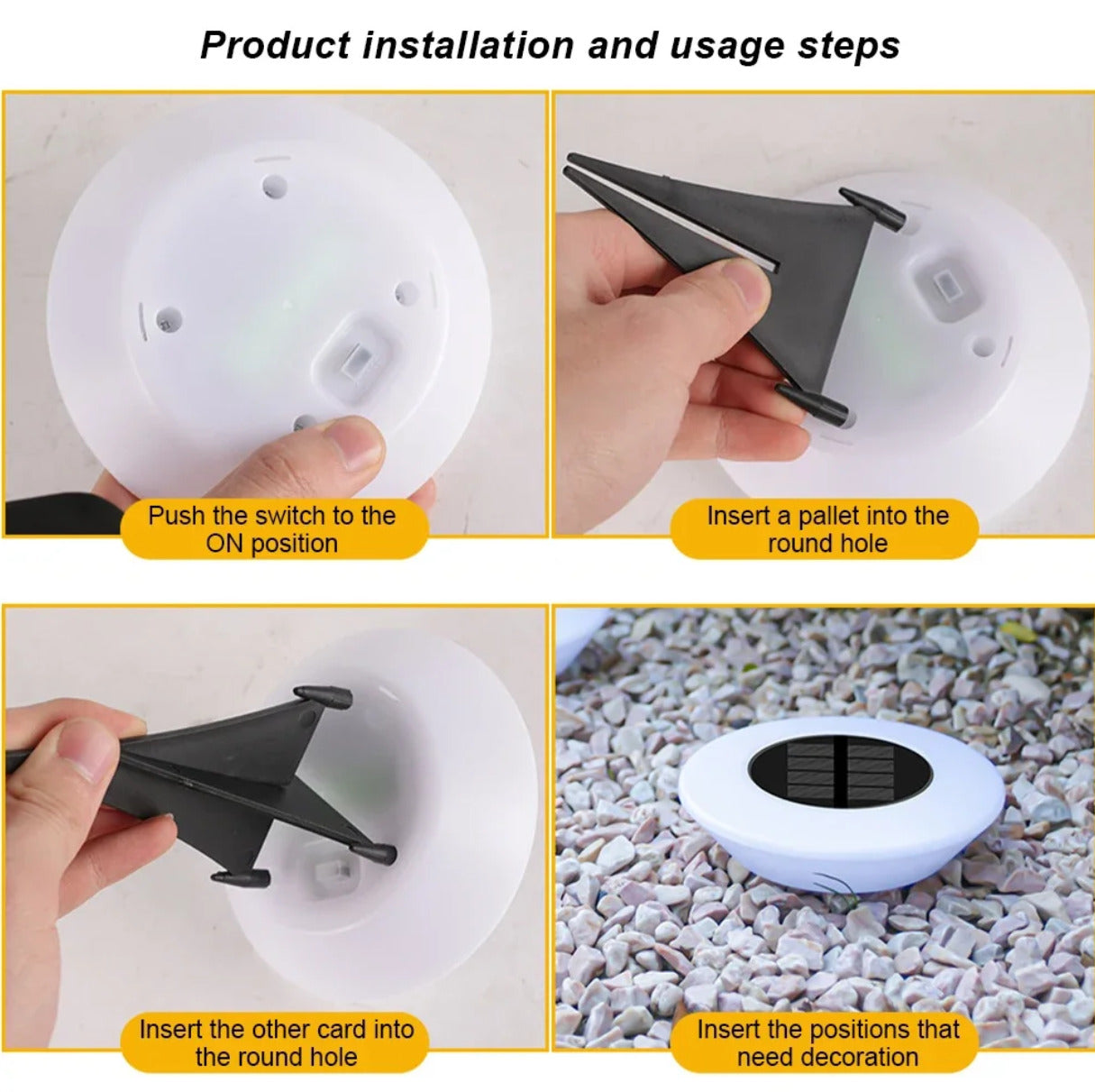 8 Pack Hal Solar Ground Lights