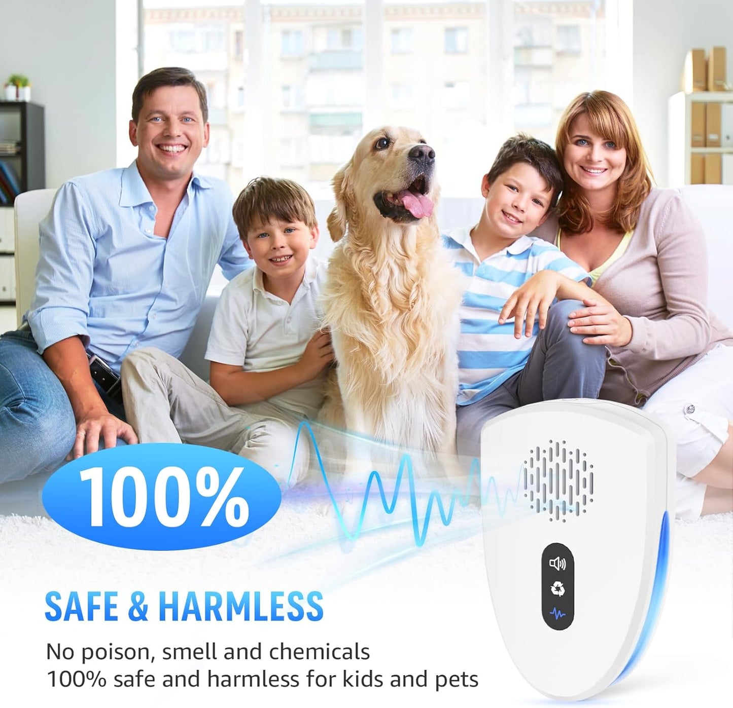 6 Pack Ultrasonic Pest Control Repeller