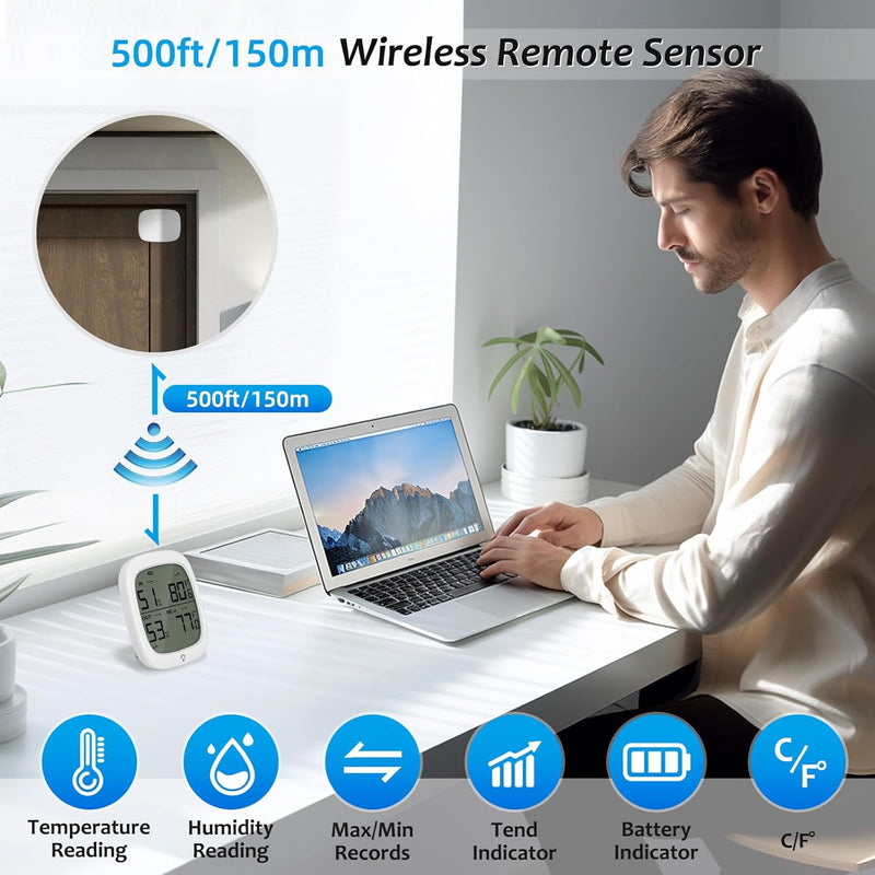 Indoor Outdoor Thermometer Wireless