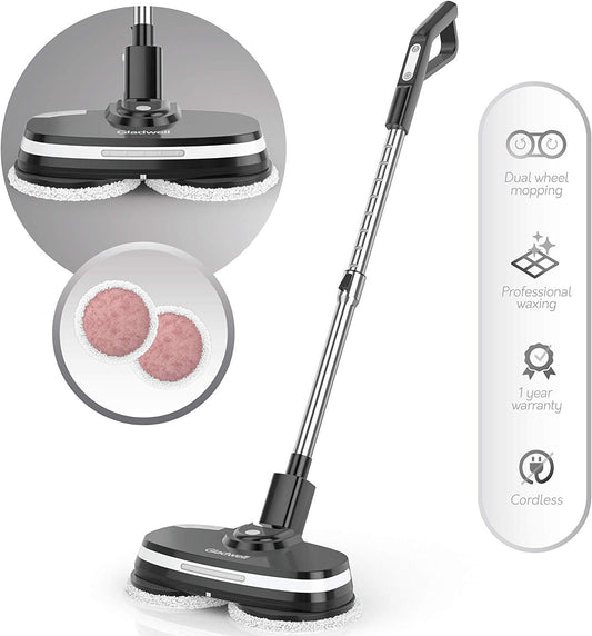 Gladwell Cordless Electric Mop - 3 in 1 Spinner, Scrubber, Waxer