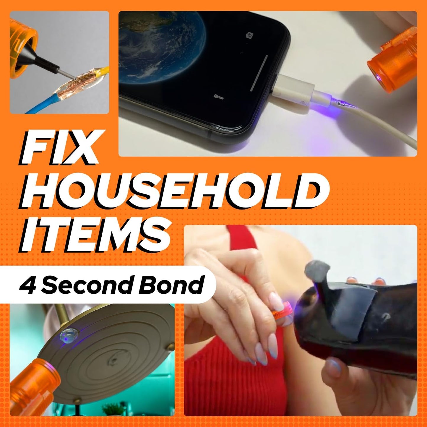 Bondic Pro UV Resin Kit Liquid Plastic Welding Kit, Ultraviolet UV Super Glue, Plastic Repair for Home, Jewelry Adhesive Epoxy for Glass Light