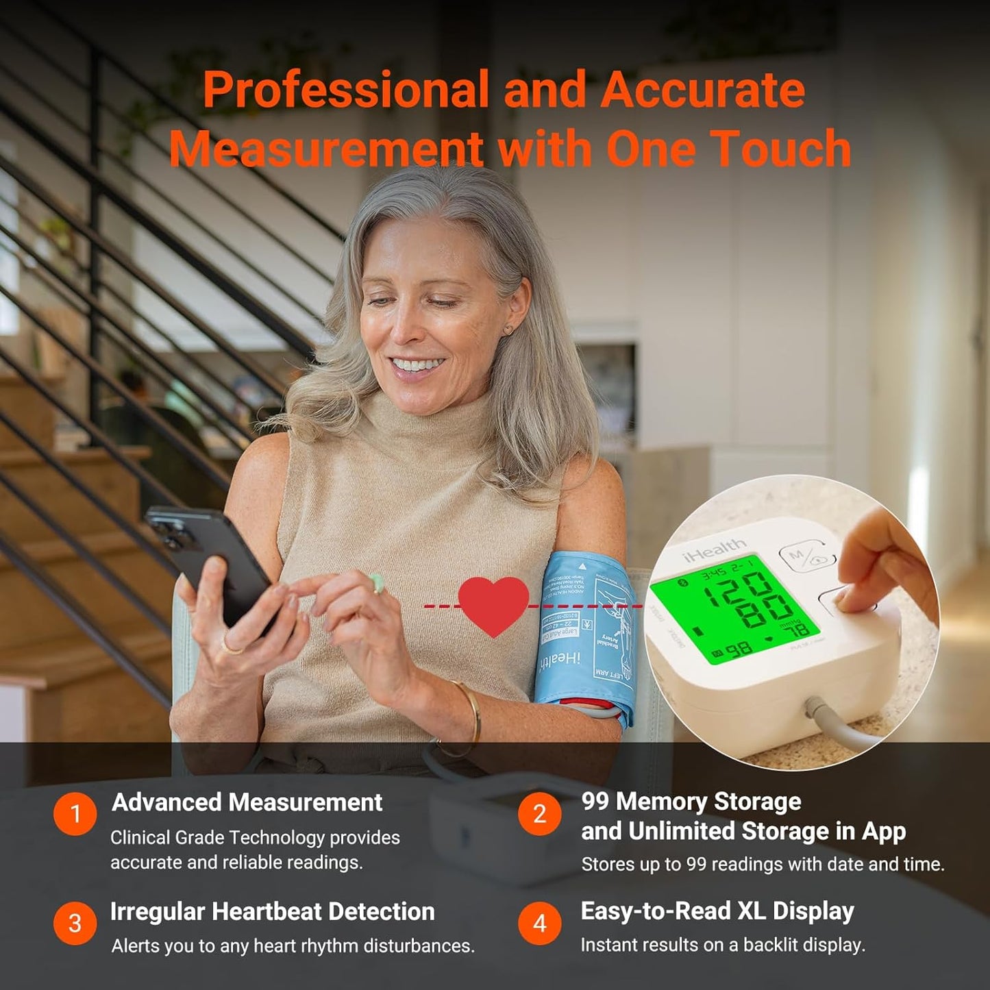 iHealth Track Smart Upper Arm Blood Pressure Monitor