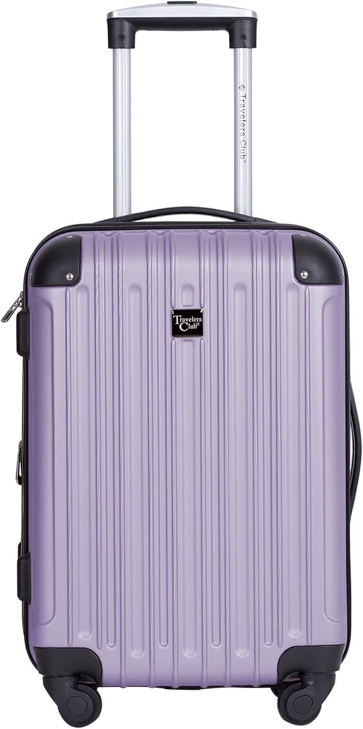 Travelers Club Midtown Hardside 4-Piece Luggage Travel Set, Lilac