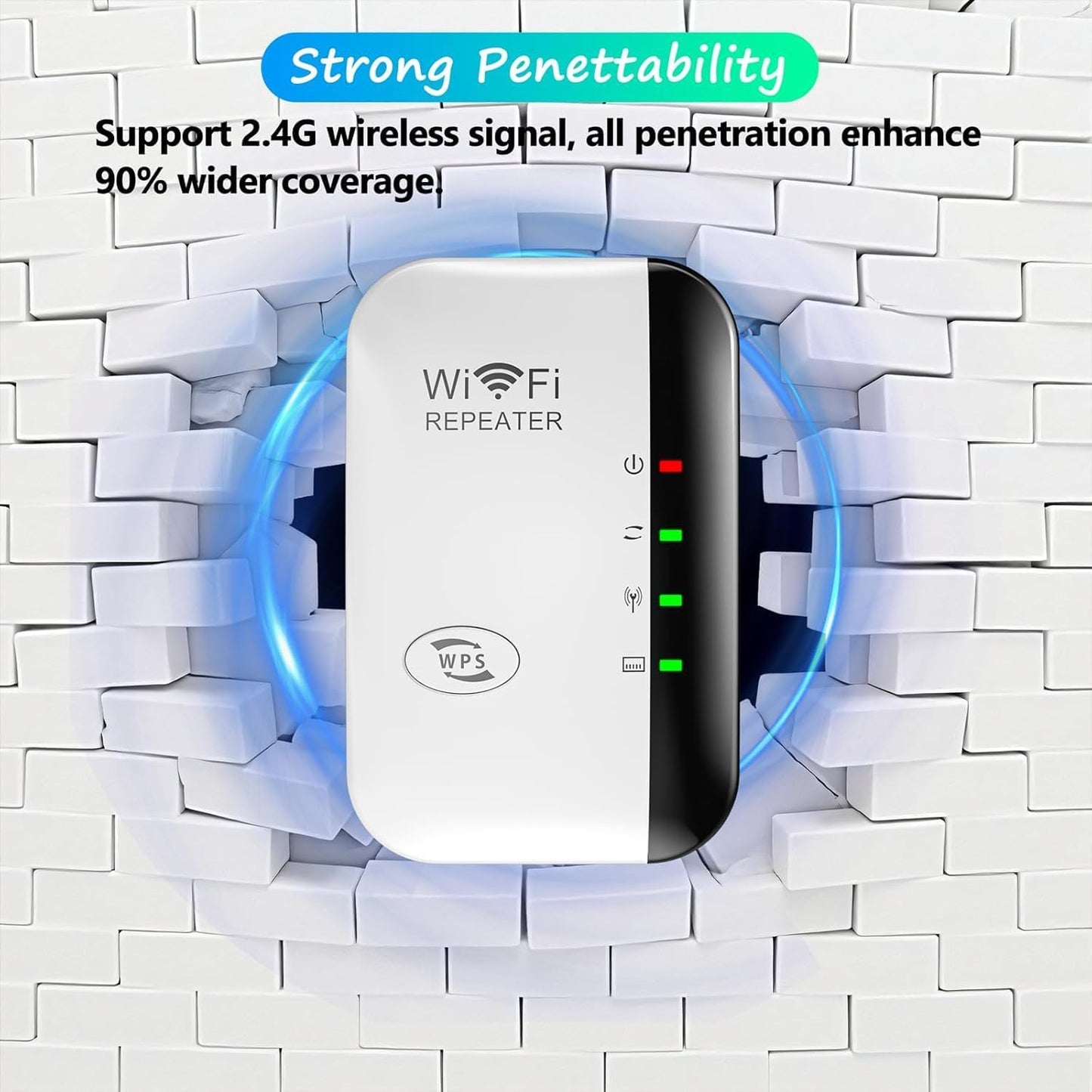 WiFi Extender, WiFi Signal Booster Up to 5800sq.ft and 55+ Devices, WiFi Range Extender, Wireless Internet Repeater, Long Range Amplifier with Ethernet Port,1-Key Setup, Access Point, Alexa Compatible