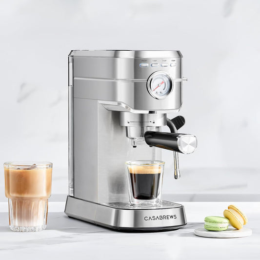 CASABREWS CM5418 Espresso Machine 20 Bar, Compact Espresso Maker with Steam Milk Frother
