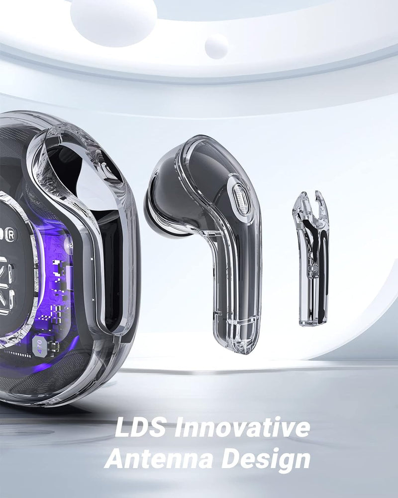 Wireless Earphones Bluetooth 5.3 Headphones LED Power Display