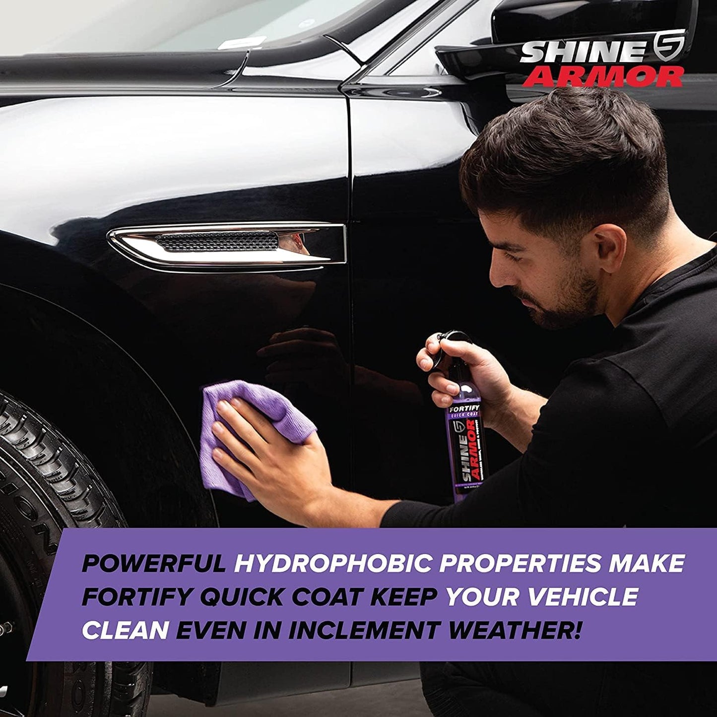 3 Pack Shine Armor Car Wax Spray and Ceramic Coating for Cars 16fl oz