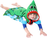 Kids Hooded Soft Microfiber Poncho Towels