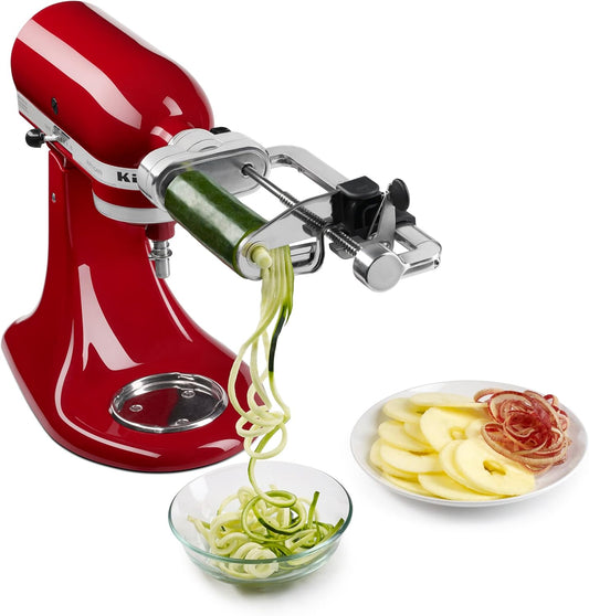 KitchenAid Spiralizer Plus Attachment with Peel, Core and Slice, Silver