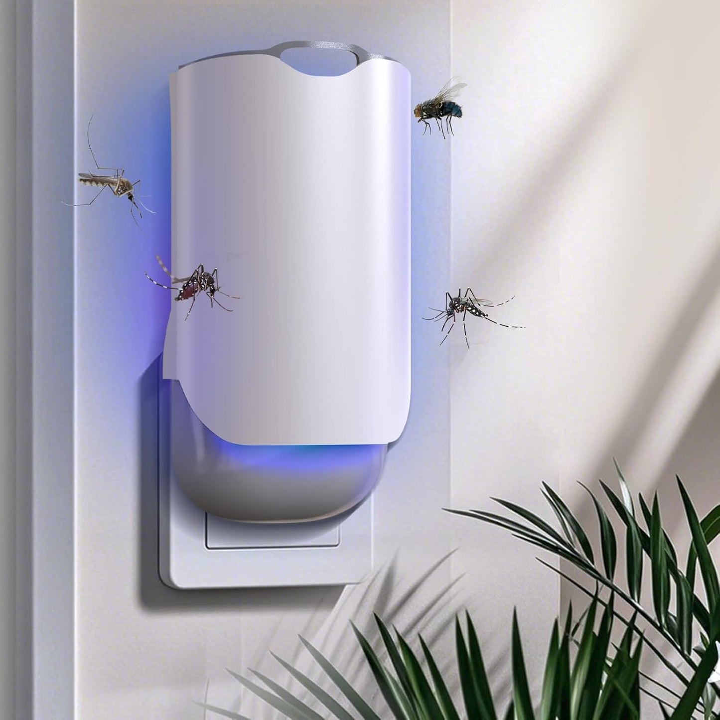 Indoor Bug Zapper Plug in (1 Plug-in Base + 3 Glue Cards)