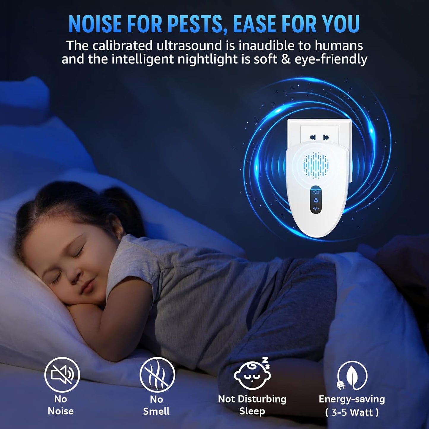 6 Pack Ultrasonic Pest Control Repeller