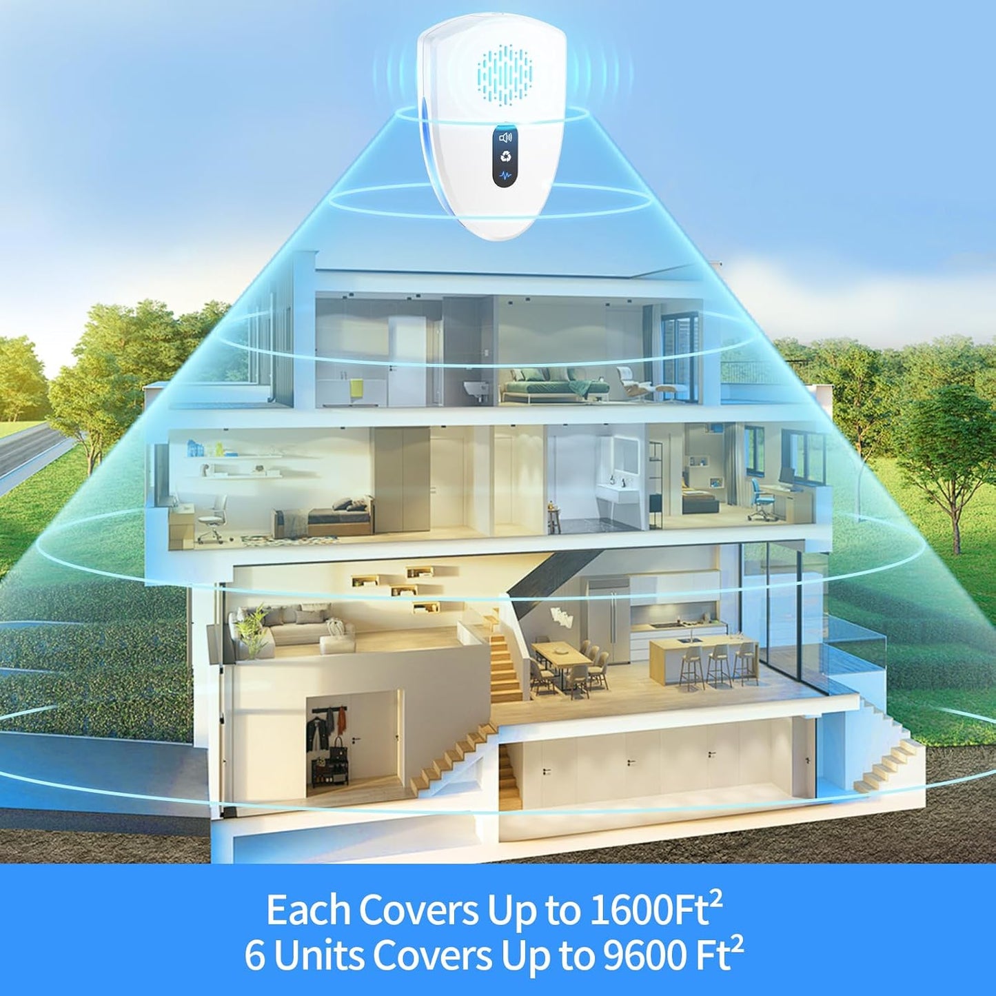 6 Pack Ultrasonic Pest Control Repeller