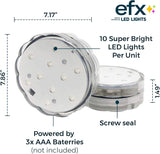 4 Pack EFX LED Waterproof Lights