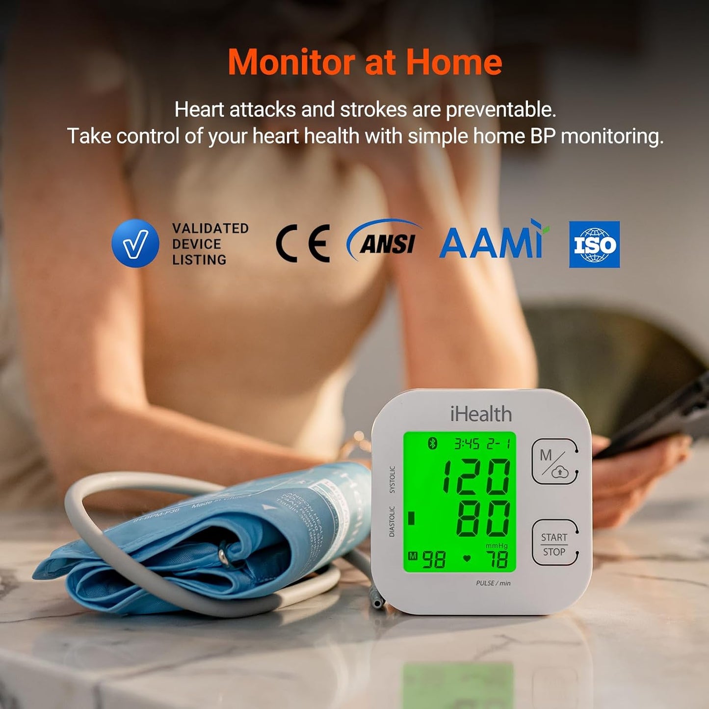 iHealth Track Smart Upper Arm Blood Pressure Monitor