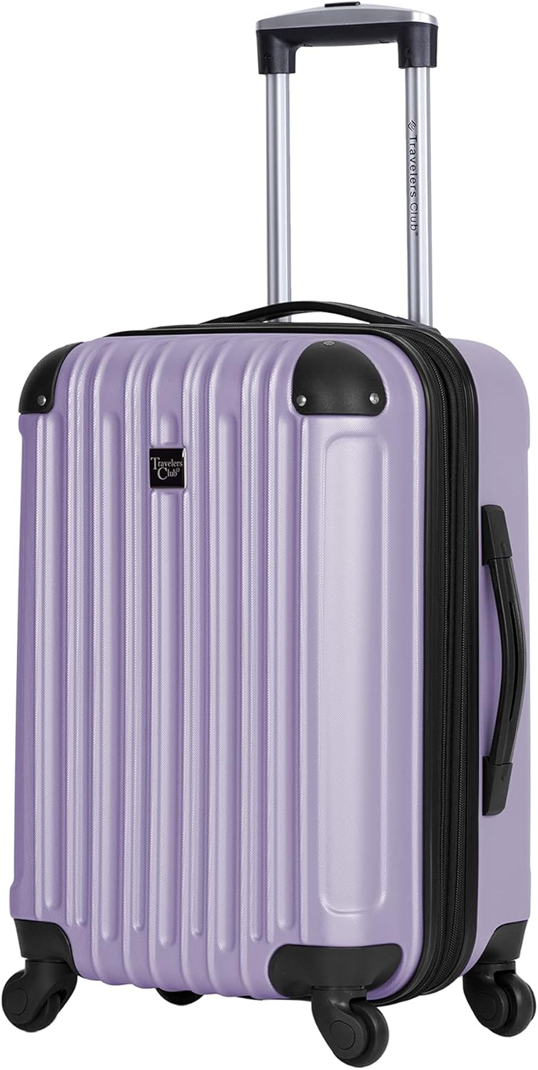 Travelers Club Midtown Hardside 4-Piece Luggage Travel Set, Lilac