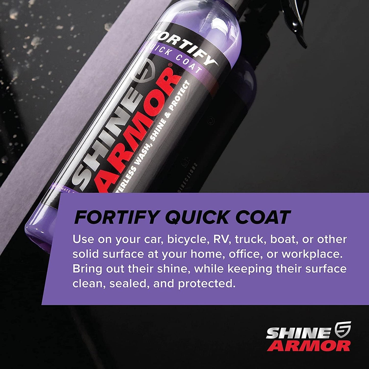 3 Pack Shine Armor Car Wax Spray and Ceramic Coating for Cars 16fl oz