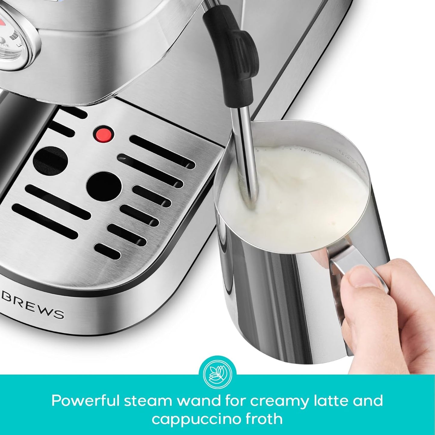 CASABREWS CM5418 Espresso Machine 20 Bar, Compact Espresso Maker with Steam Milk Frother