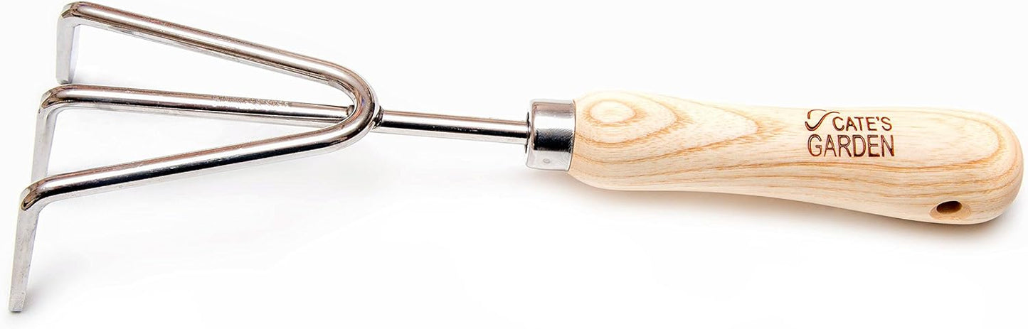 3 Pack Cate's Garden Garden Hand Cultivator Premium Hand Rake for Tilling Soil