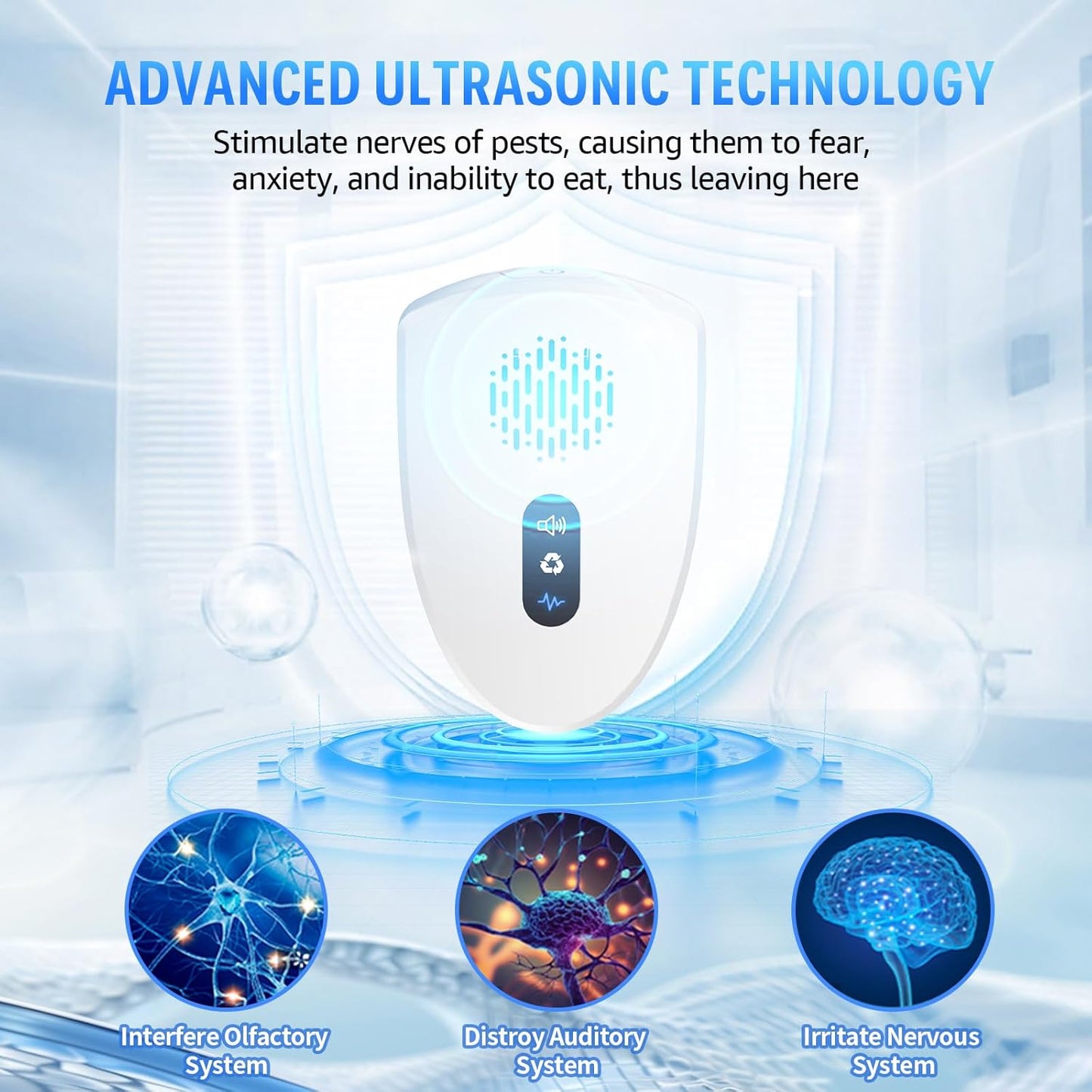 6 Pack Ultrasonic Pest Control Repeller