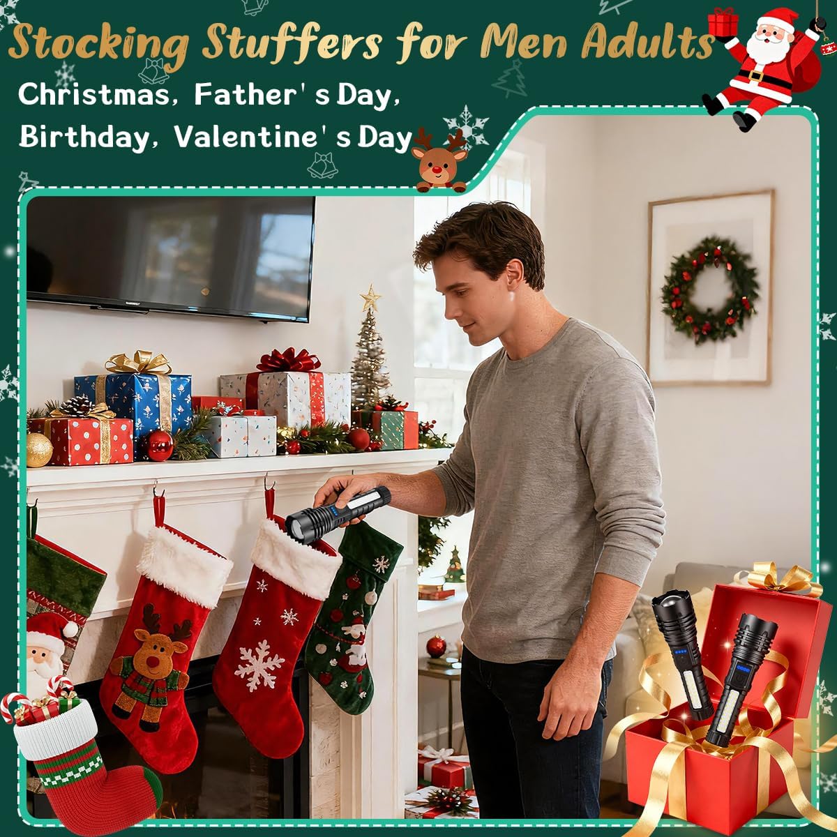 Hakol 4 Pack Rechargeable Flashlights High Lumens Lights