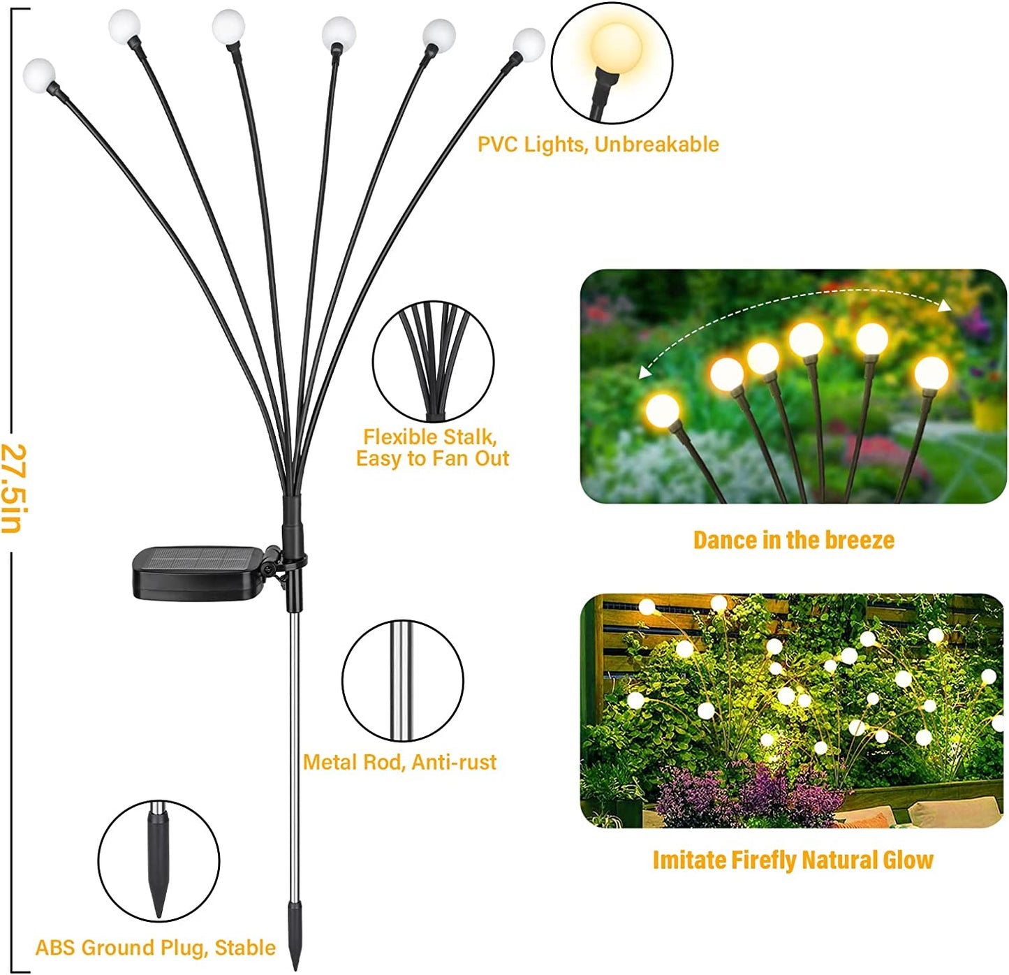 4 Pack: Firefly Lights with Highly Flexible Copper Wires