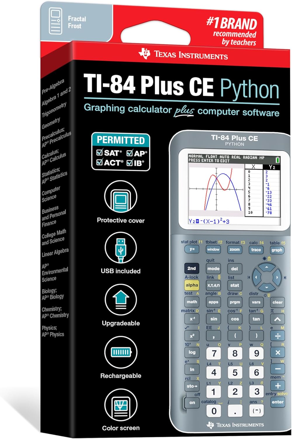 TI-84 Plus CE Graphing Calculator, Fractal Frost