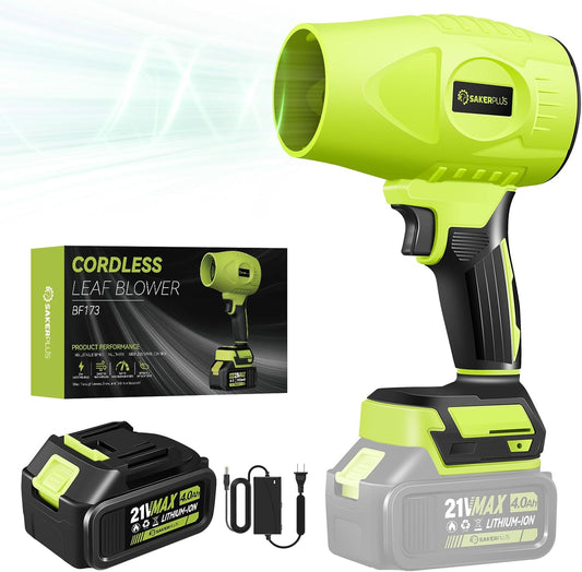 Cordless Leaf Blower, Portable Dust Cleaner Cordless, Handheld Blower, Hand Blowers for Lawn Care, Patio Cleaning, Leaves and Dust Blowing, 4.0Ah Battery and Charger Included (1 Battery)