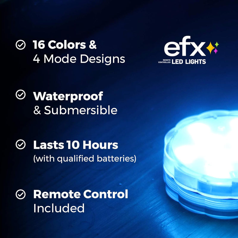 4 Pack EFX LED Waterproof Lights