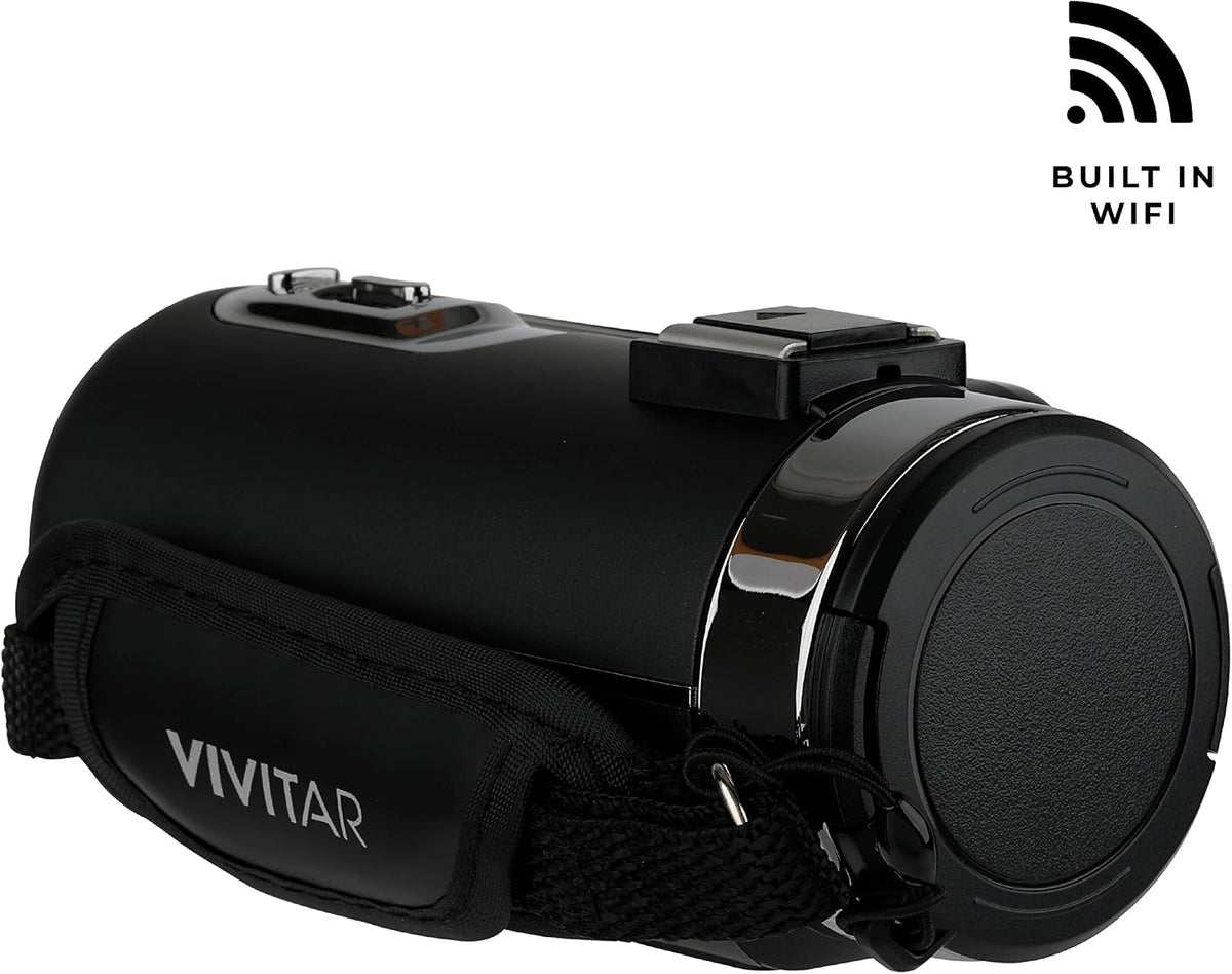 Vivitar 4K Wi-Fi Video Camera with 18x Zoom, Touchscreen, Night Vision & Microphone Jack Refurbished