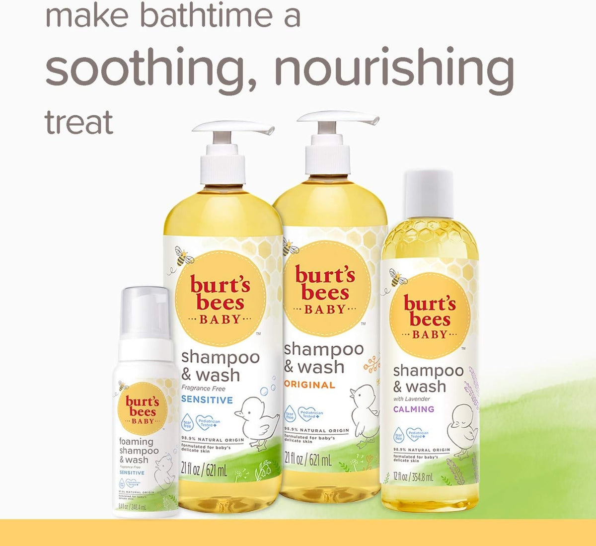 Burt's Bees Baby Shampoo & Wash, Original, 21 Fl Oz (Pack of 3)