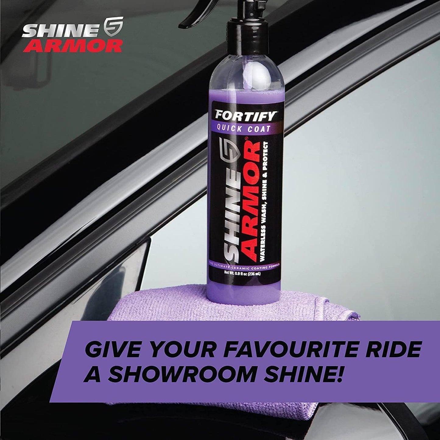 3 Pack Shine Armor Car Wax Spray and Ceramic Coating for Cars 16fl oz