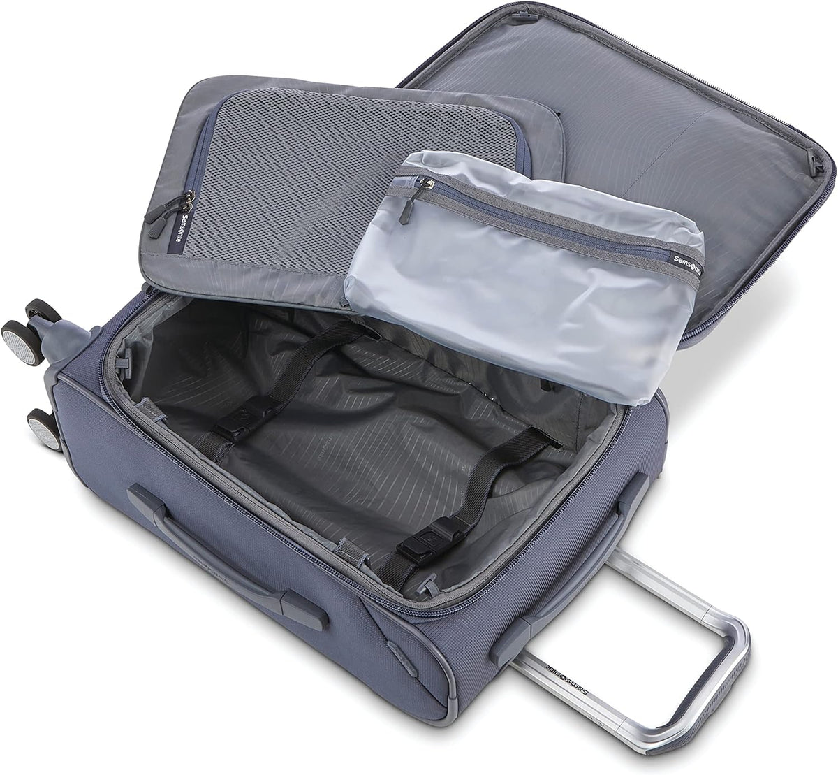 Samsonite Ascentra Softside Luggage, 2-Piece Set (Duffel/19 inch Carry-on), Slate