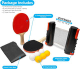 Ping Pong Set with 4 Paddles & Net for Any Table