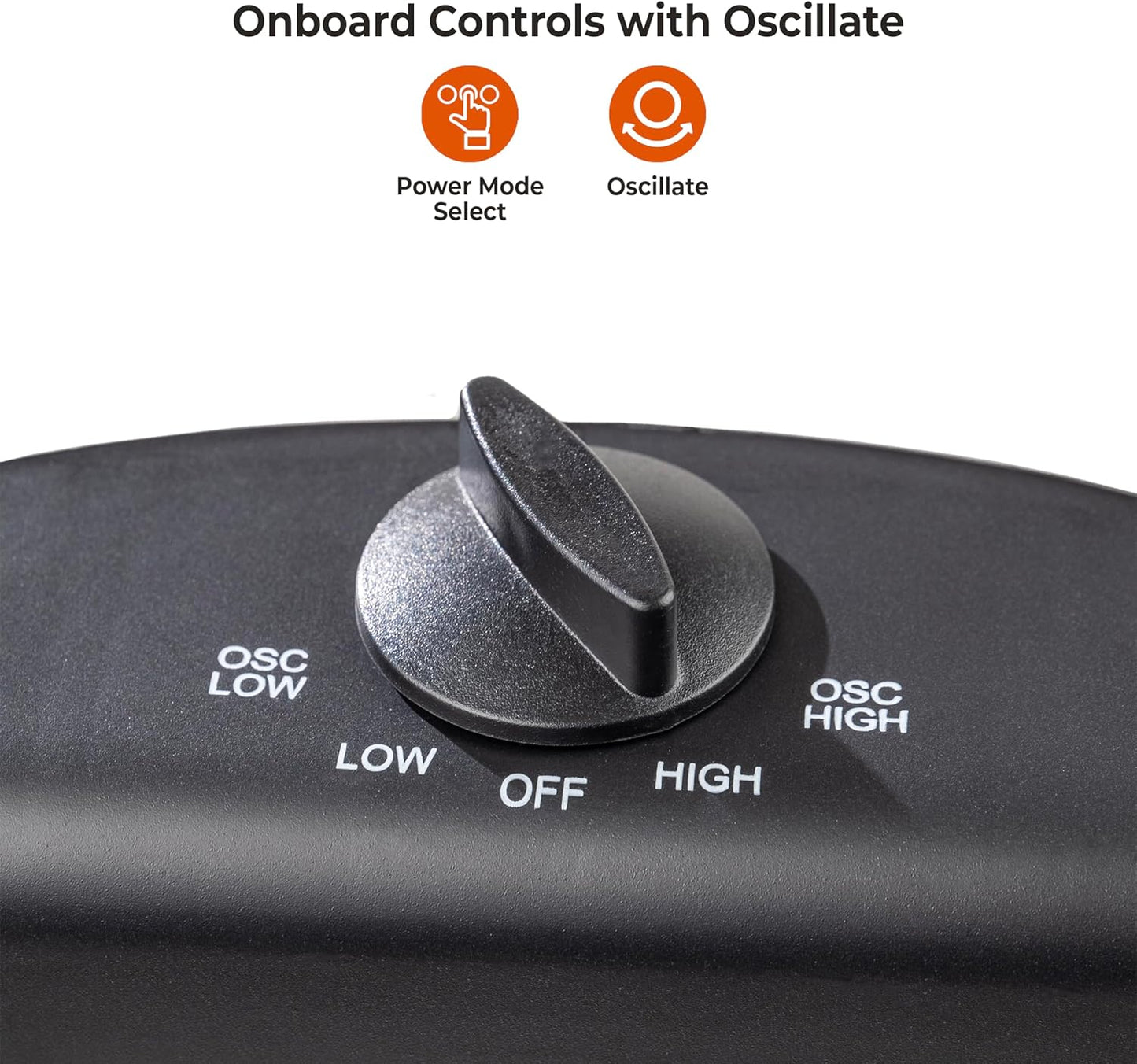 Comfort Zone Oscillating Portable Space Heater, Flat Panel, Halogen, Infrared, Electric, Adjustable Tilt, Overheat Sensor, Stay-Cool, & Tip-Over Switch, Ideal for Home, Bedroom, & Office, 800W, CZHTV9
