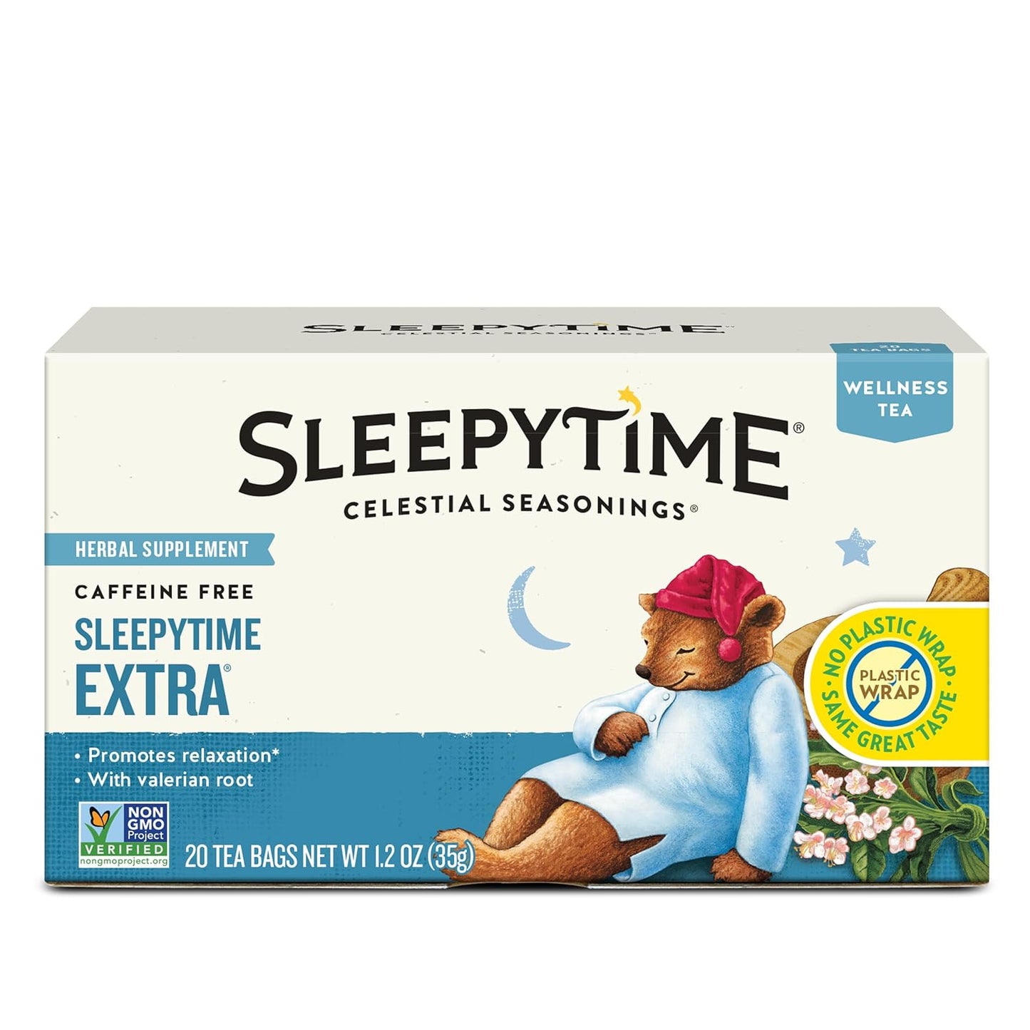 Celestial Seasonings Sleepytime Extra Herbal Tea, Promotes Relaxation, 20 Count (Pack of 6)
