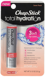 5 Pack ChapStick Total Hydration 3 in 1 Sweet Peach