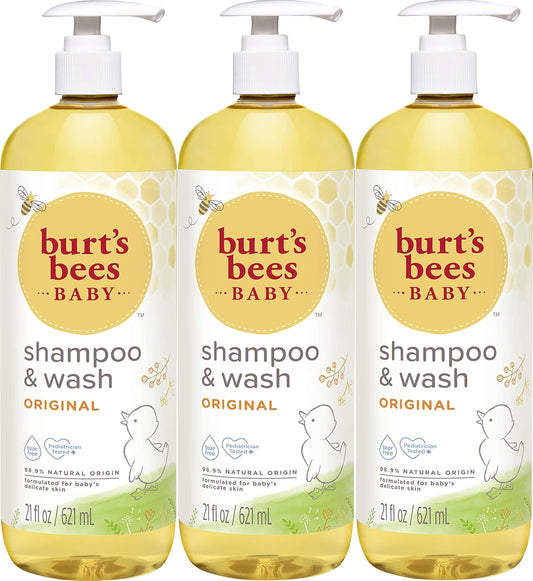 Burt's Bees Baby Shampoo & Wash, Original, 21 Fl Oz (Pack of 3)