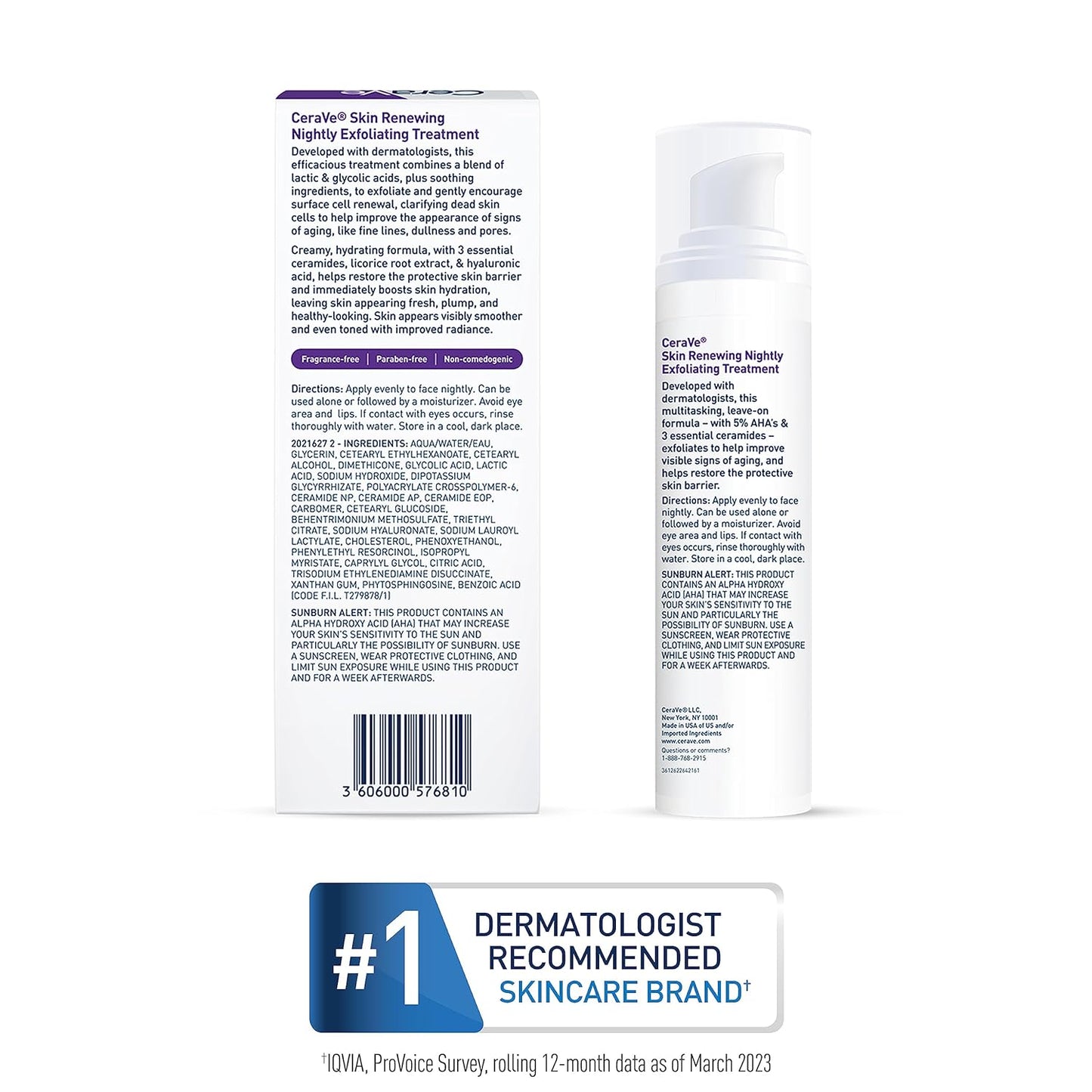 4 Pack CeraVe Skin Renewing Nightly Exfoliating Treatment