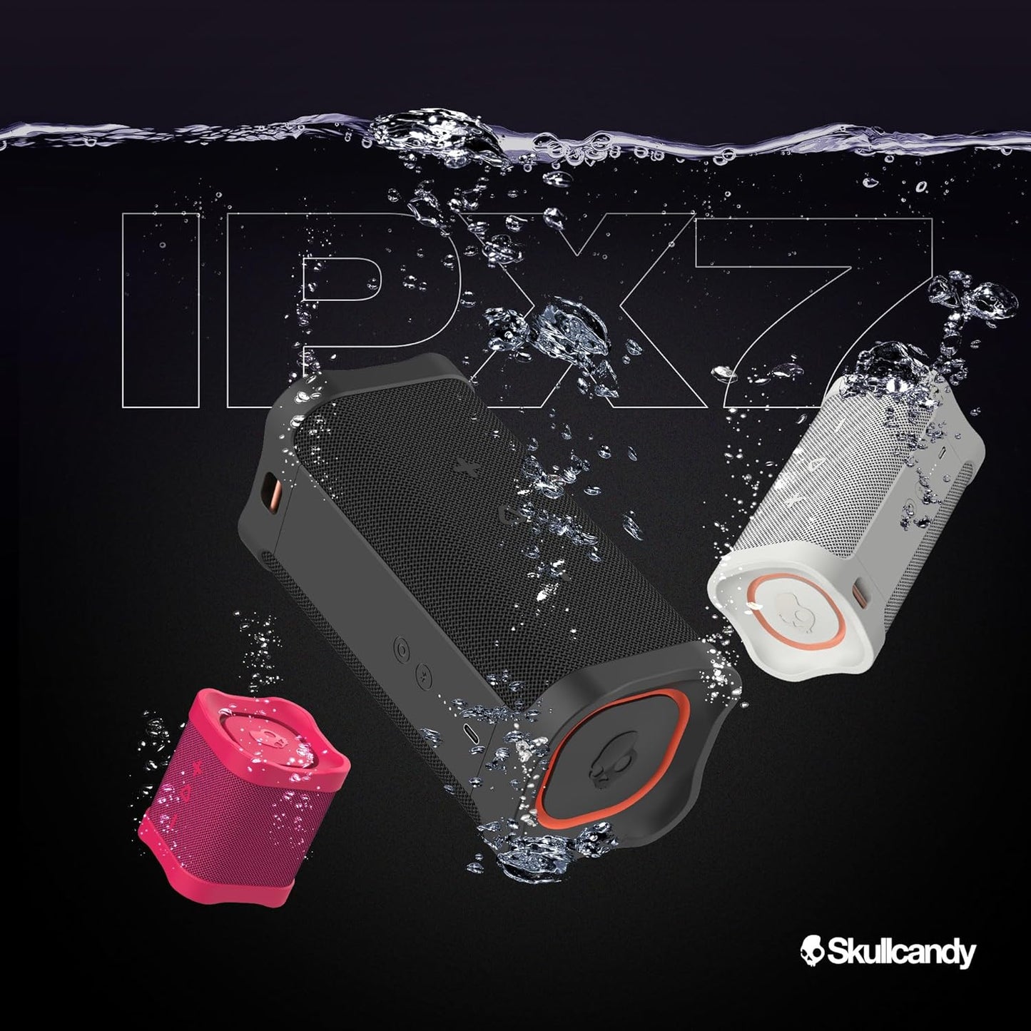 Skullcandy Terrain Mini - Waterproof Bluetooth Speaker, 14-Hour Battery, & True Wireless Stereo