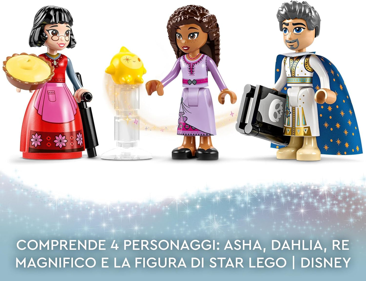 LEGO 43224 Disney Princess König Magnificent Schloss, 4 Stages, 4 Characters