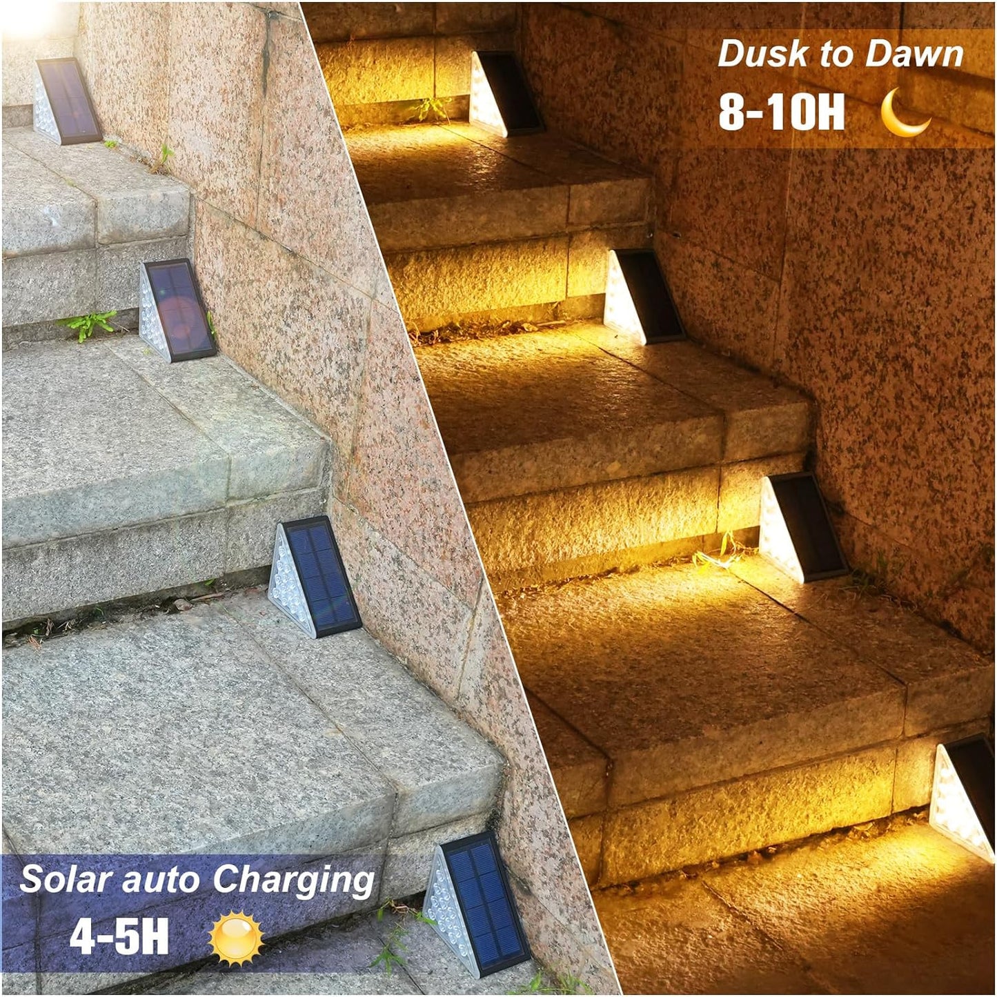 12 Pack Solar Step Lights,80 Lumen