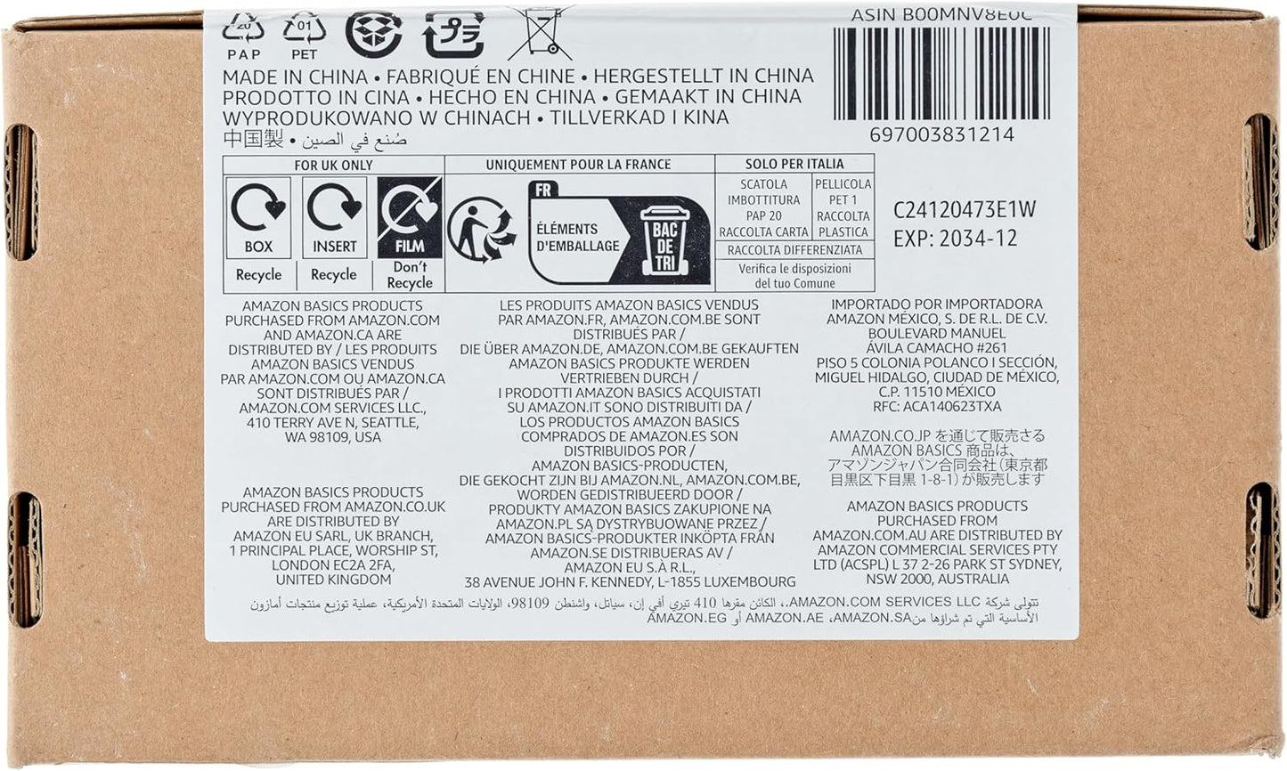Amazon Basics 96-Pack AA Alkaline High-Performance Batteries, 1.5 Volt, 10-Year Shelf Life