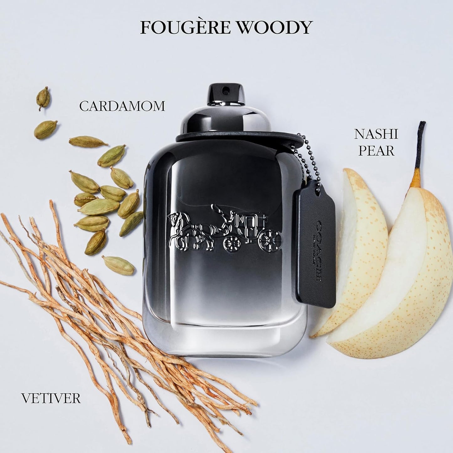 Coach for Men Eau de Toilette - Men's Fragrance - Fougere Woody - With notes of Pear Nashi, Cardamom & Vetiver 2 fl oz