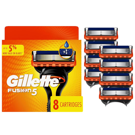 Gillette Fusion5 Razor Refills for Men, 8 Razor Blade Refills