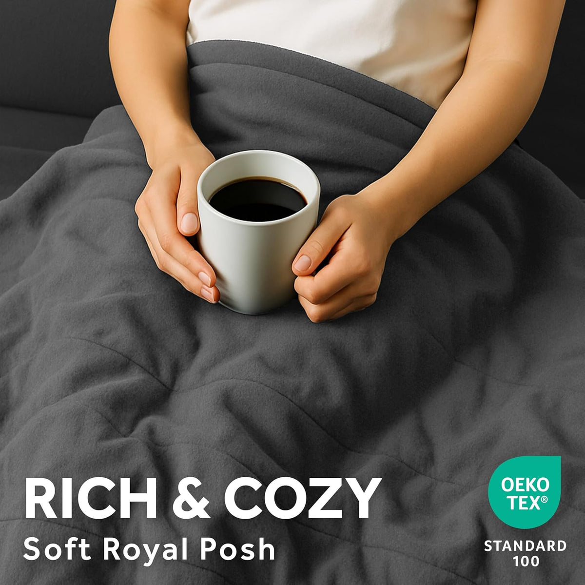 Sunbeam Royal Posh Velvet Heated Electric Blanket Queen Size, 90" x 84", 12 Heat Settings, 12-Hour Selectable Auto Shut-Off, Fast Heating