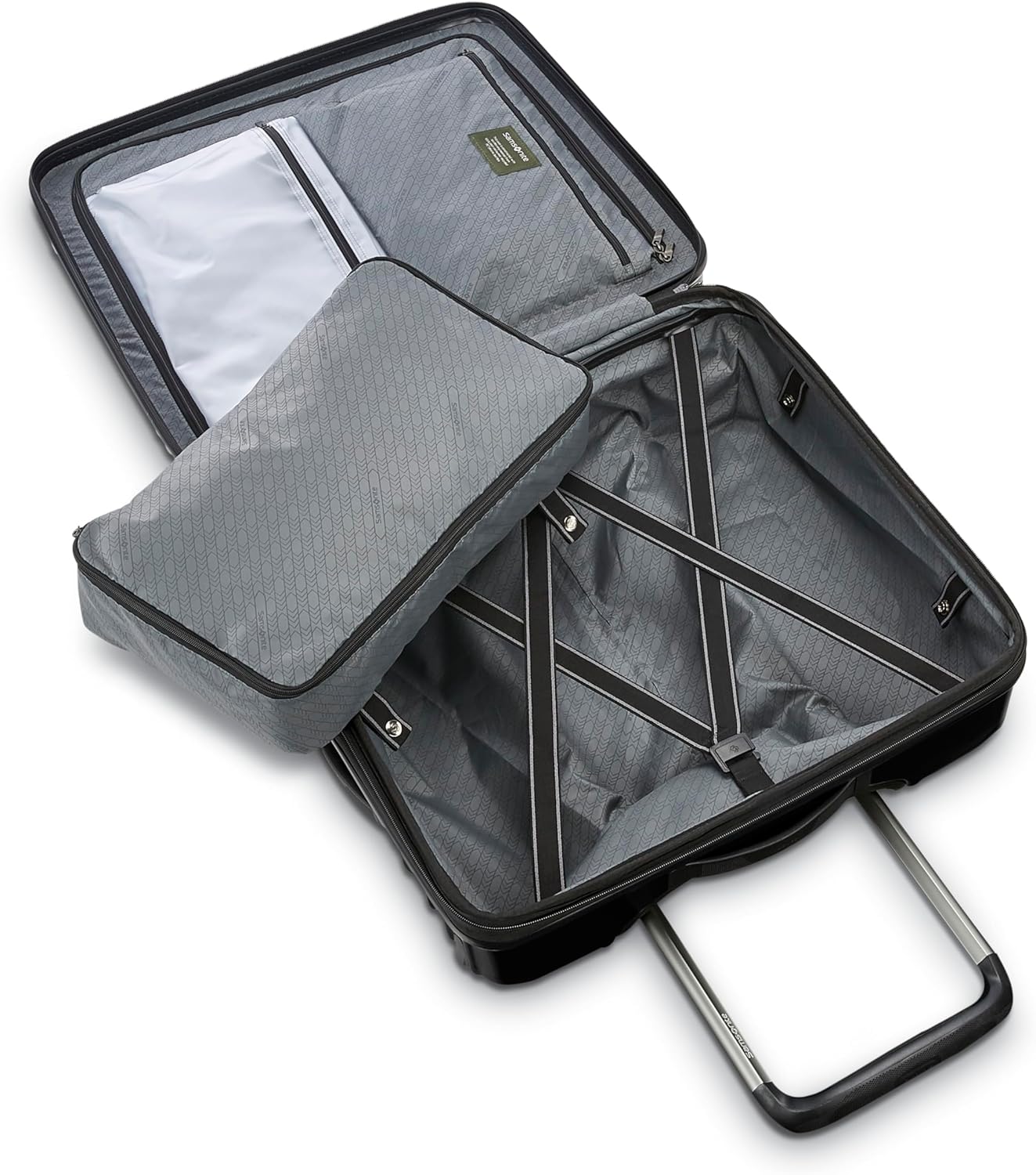 Samsonite Stryde 2 Hardside Expandable with Double Spinner Wheels, Medium Glider, Stealth Black
