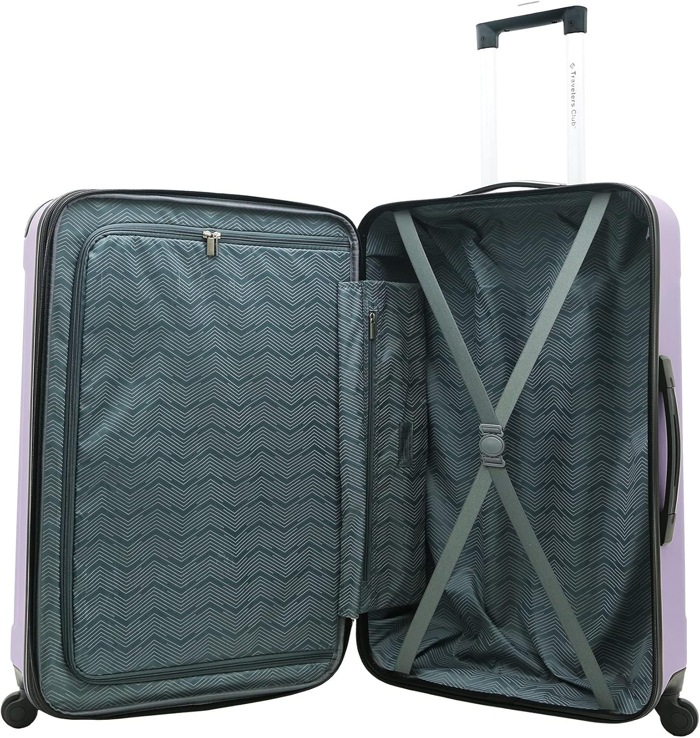 Travelers Club Midtown Hardside 4-Piece Luggage Travel Set, Lilac