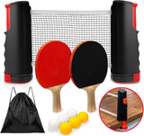 Ping Pong Set with 4 Paddles & Net for Any Table