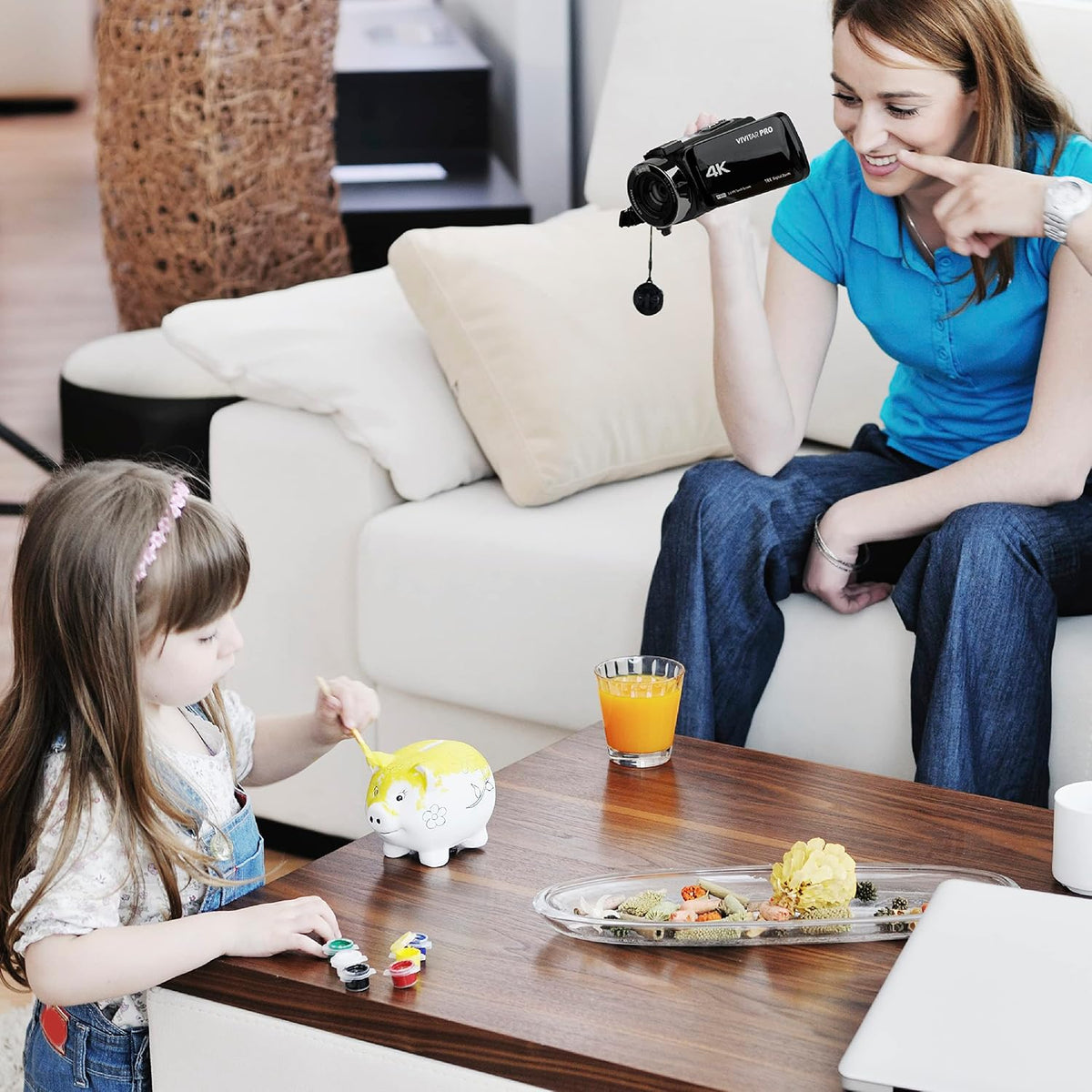 Vivitar 4K Wi-Fi Video Camera with 18x Zoom, Touchscreen, Night Vision & Microphone Jack Refurbished