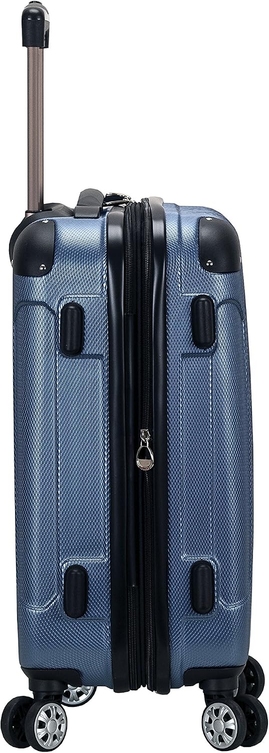 Rockland London Hardside Spinner Wheel Luggage, Blue, Carry-On 20-Inch
